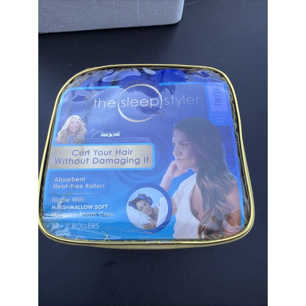 As Seen On TV The Sleep Styler 3 inch Hair Curling Rollers Blue (12 Piece) New